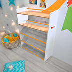 🧸 Juguetero COREVA GIGA (16 Contenedores, 2 Repisas Superiores, 120 cm de Alto