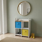 Organizador de 4 cubos con repisa superior COREVA | Mueble organizador infantil y decorativo